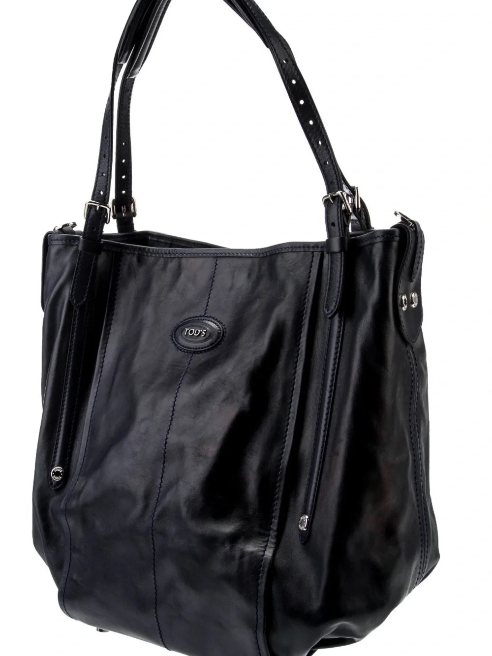 Tod's Black Leather G-bag Sacca Shoulder Tote